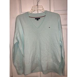 Tommy Hilfiger Men's Teal V Neck Sweater Sz‎ XS